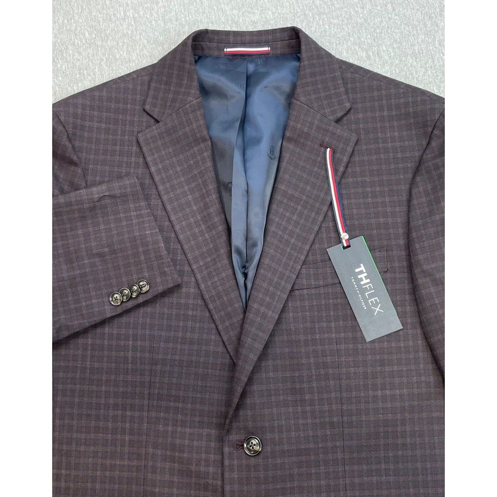 Tommy Hilfiger Blazer Mens 40R Check Performance THFLEX Stretch 2-Button NWT